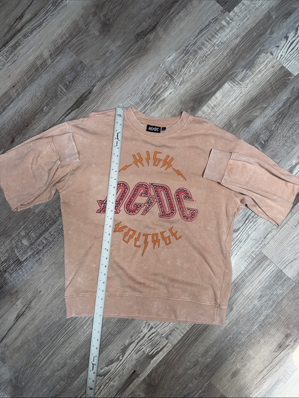 AC/DC Blush Pink 'High Voltage' Crewneck Sweatshirt - Picture 5 of 5